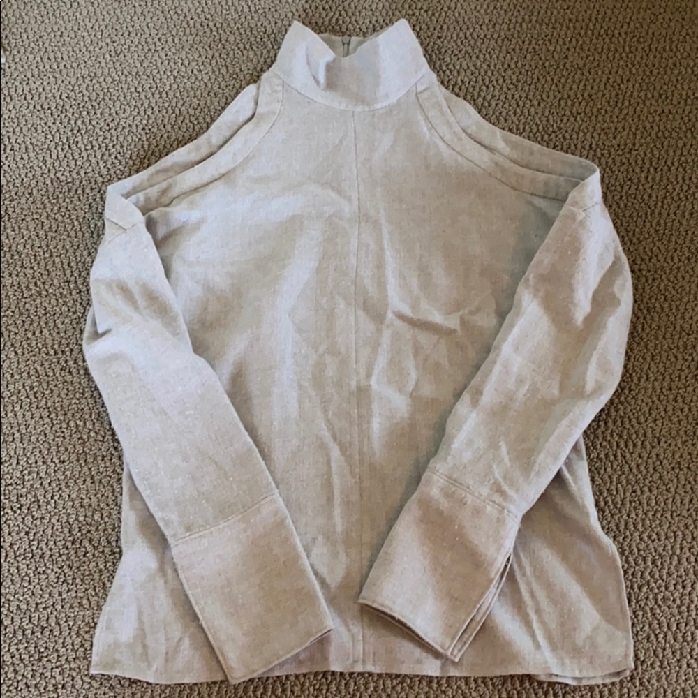 Tibi shoulder cutout top